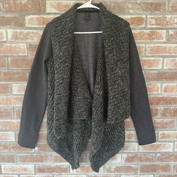 PrAna Demure Charcoal Gray Cardigan Sweater Small Wool Blend - Picture 1 of 8